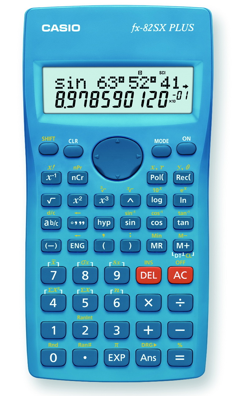 Калькулятор научный 10+2 разр. Casio синий