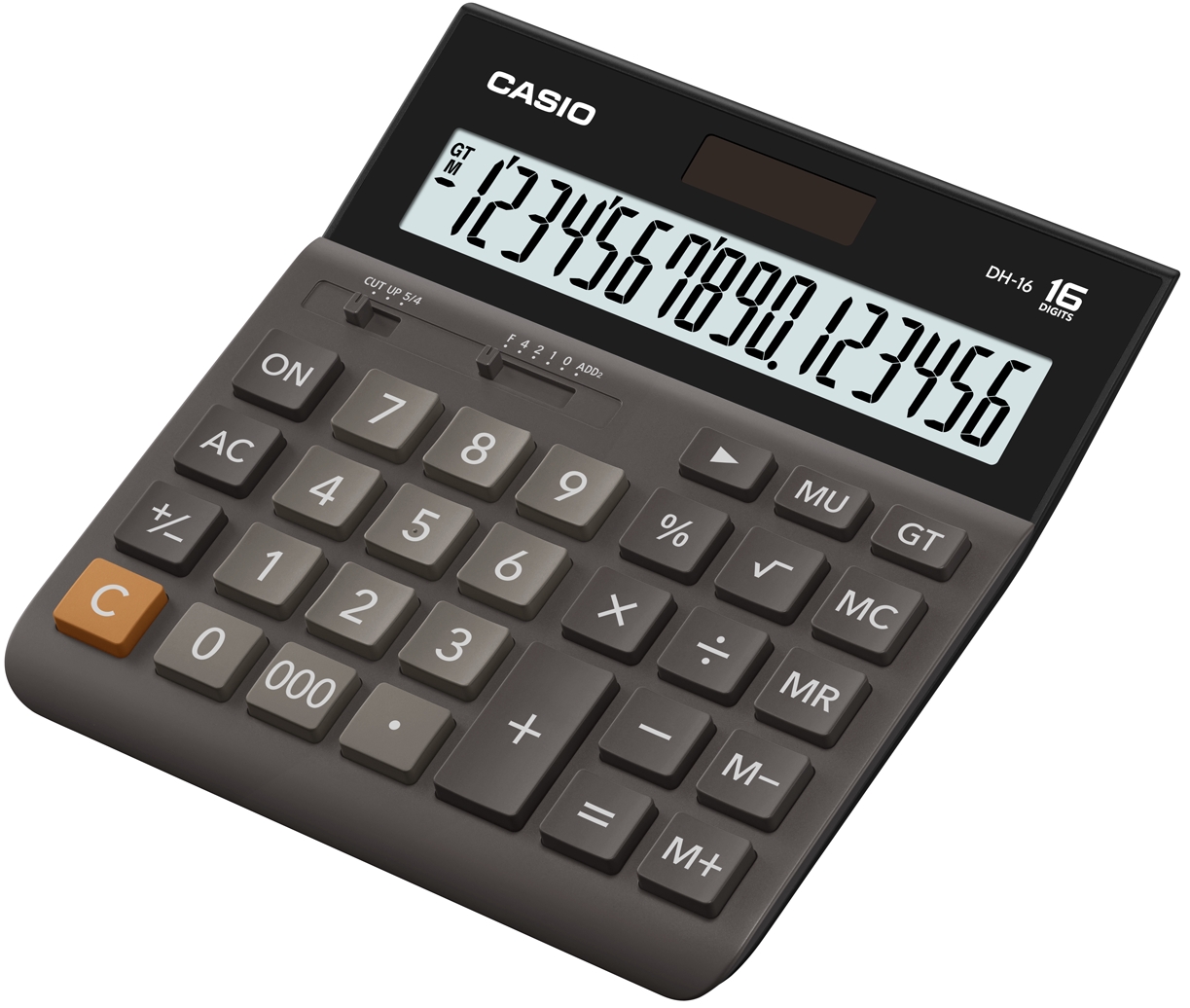 Калькулятор 16 разр. Casio настольный коричневый/черный