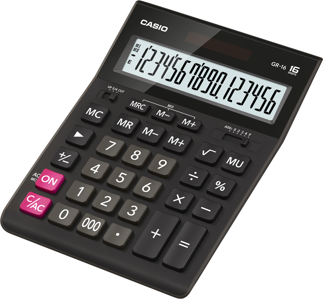 Калькулятор 16 разр. Casio настольный черный