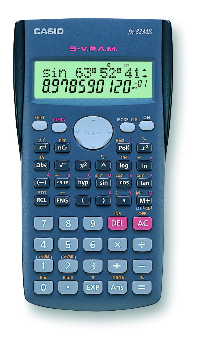 Калькулятор научный 10 разр. Casio серый