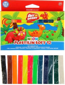 Пластилин 12 цв EK Artberry Neon 180гр