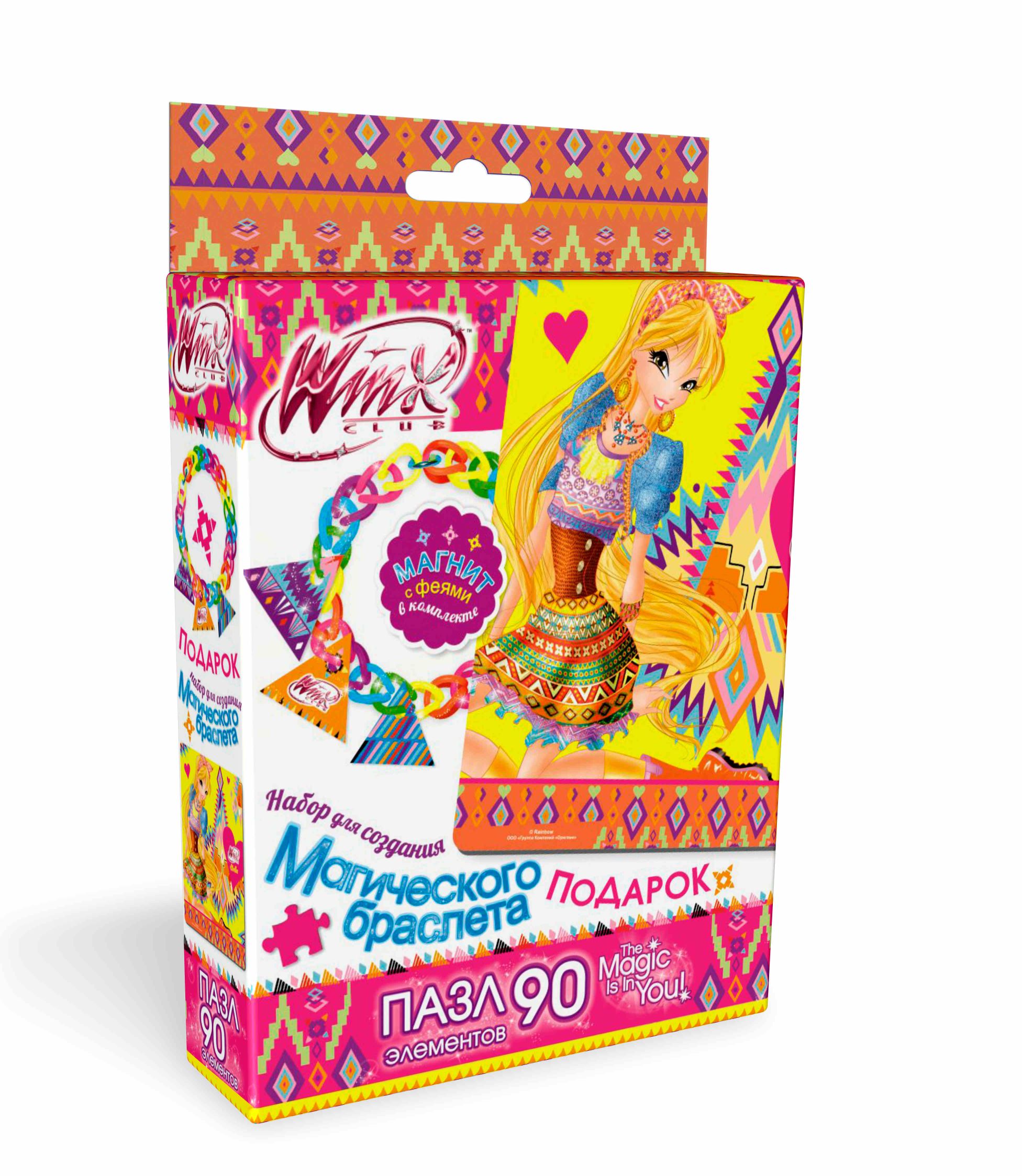 Пазл 90 Origami 02491 Winx. Ethnic Стелла браслетик, магнитик . Магический  браслет , Оригами 2017г. 155,50р.