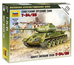 Сборная модель Советский средний танк Т-34/85 1/100