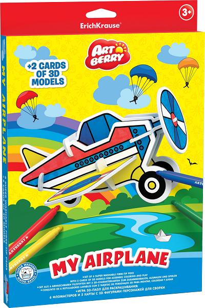 Творч Пазл 3D EK Art Berry My Airplane (6 флом+2 карты с фигур д/сборки)