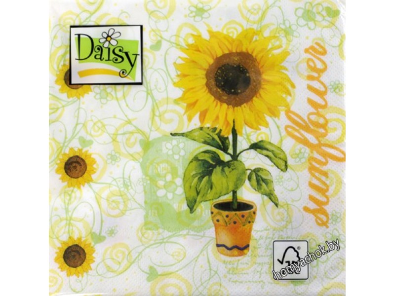 Творч Салфетки д/декупажа 1лист Daisy 33*33