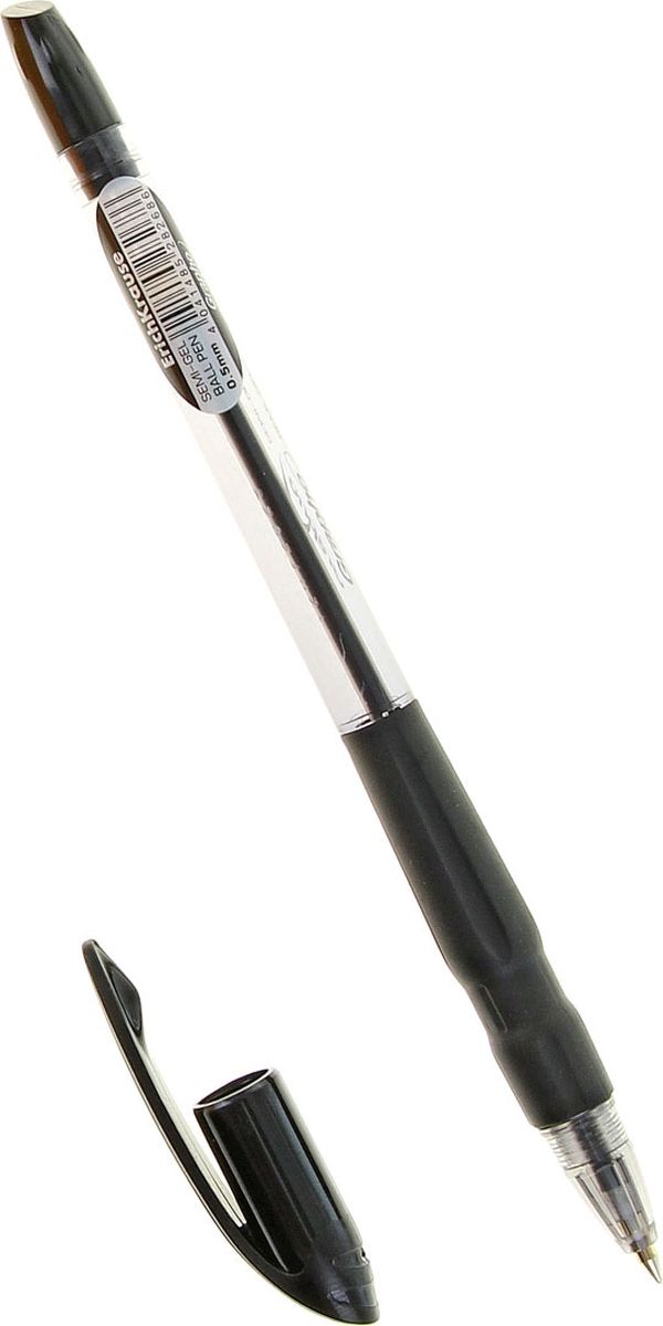 Ручка шариковая черная EK Grapho прозр корпус 0.5мм