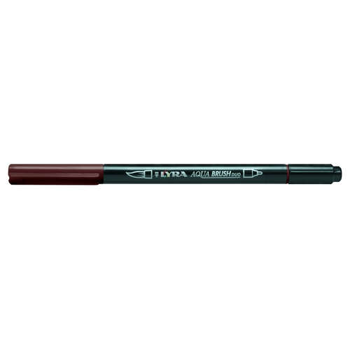 Фломастеры акварельные 1цв Lyra Aqua Brush Duo двойные Темная сепия