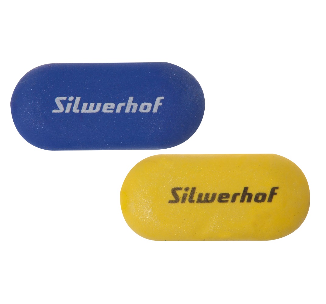 Ластик Silwerhof Пластилиновая коллекция синий/желтый