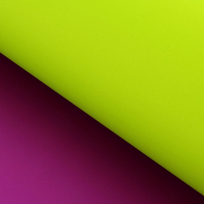 Праз Бумага упак. пленка 60х60см матовая двухсторон желто-зеленый/фиолетовы