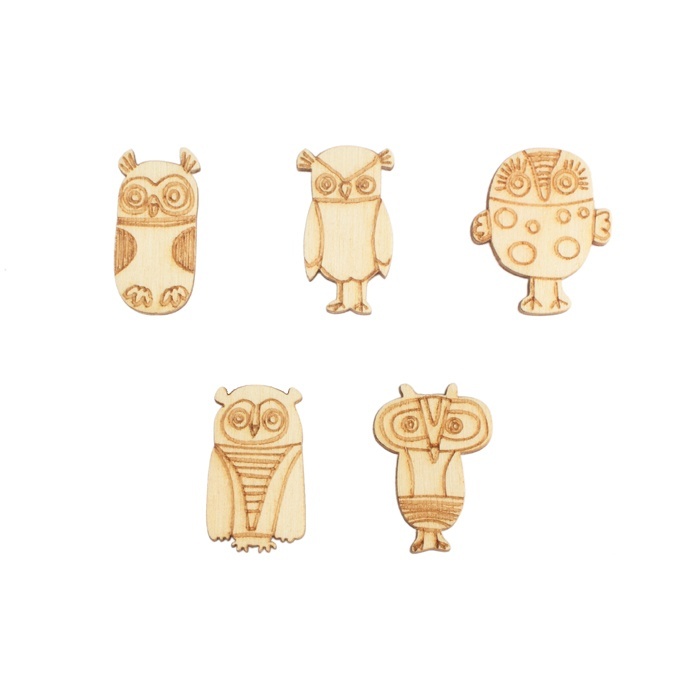 Творч Заготовка фанера Совушки мини