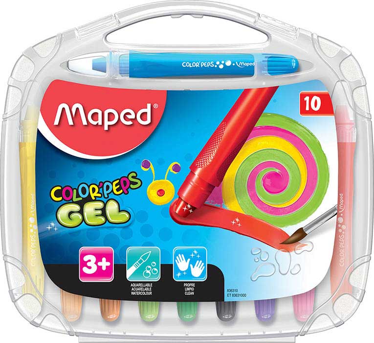 Мелки гелевые 10цв Maped Color Peps пластик коробка