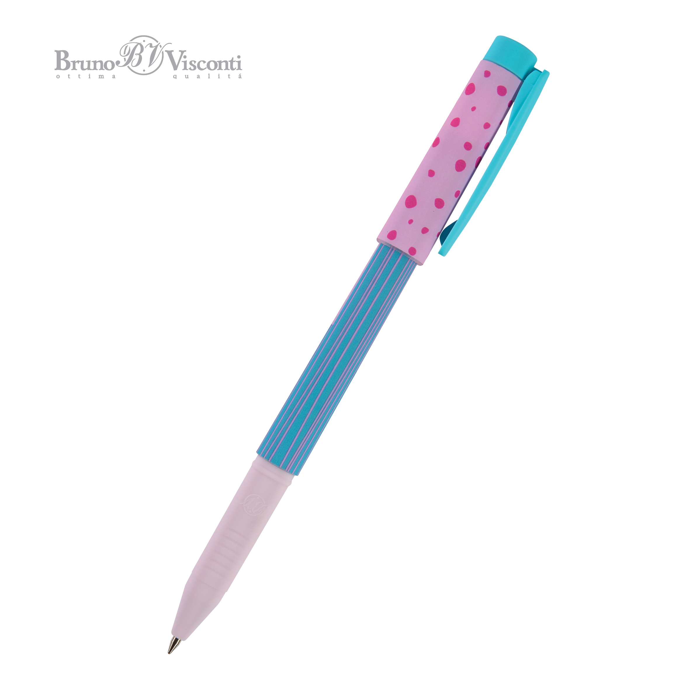 Ручка шариковая синяя BV FreshWrite Тонкие полоски