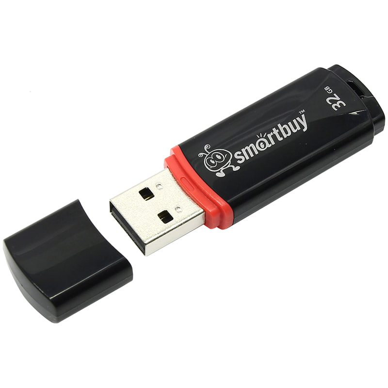 Флэш-карта USB 32GB 2.0 Smart Buy Crown черная