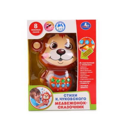Развивающая Медвежонок-сказочник (Чуковский К.) на батар.