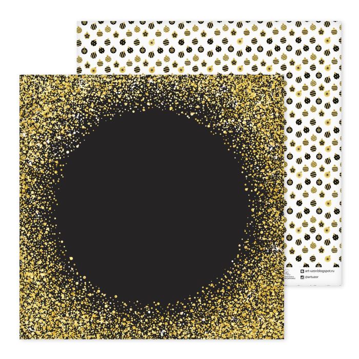 Творч Бумага д/скрап НГ 30,5*30,5 Magic year Елочные шары