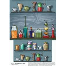 Творч Декупажная карта А4 Geronimo 25г/м2 Полки