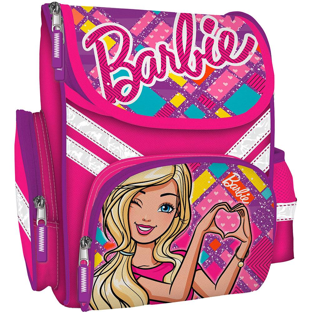 АКЦИЯ40 Канц Ранец Barbie розовый + кукла Барби в подарок