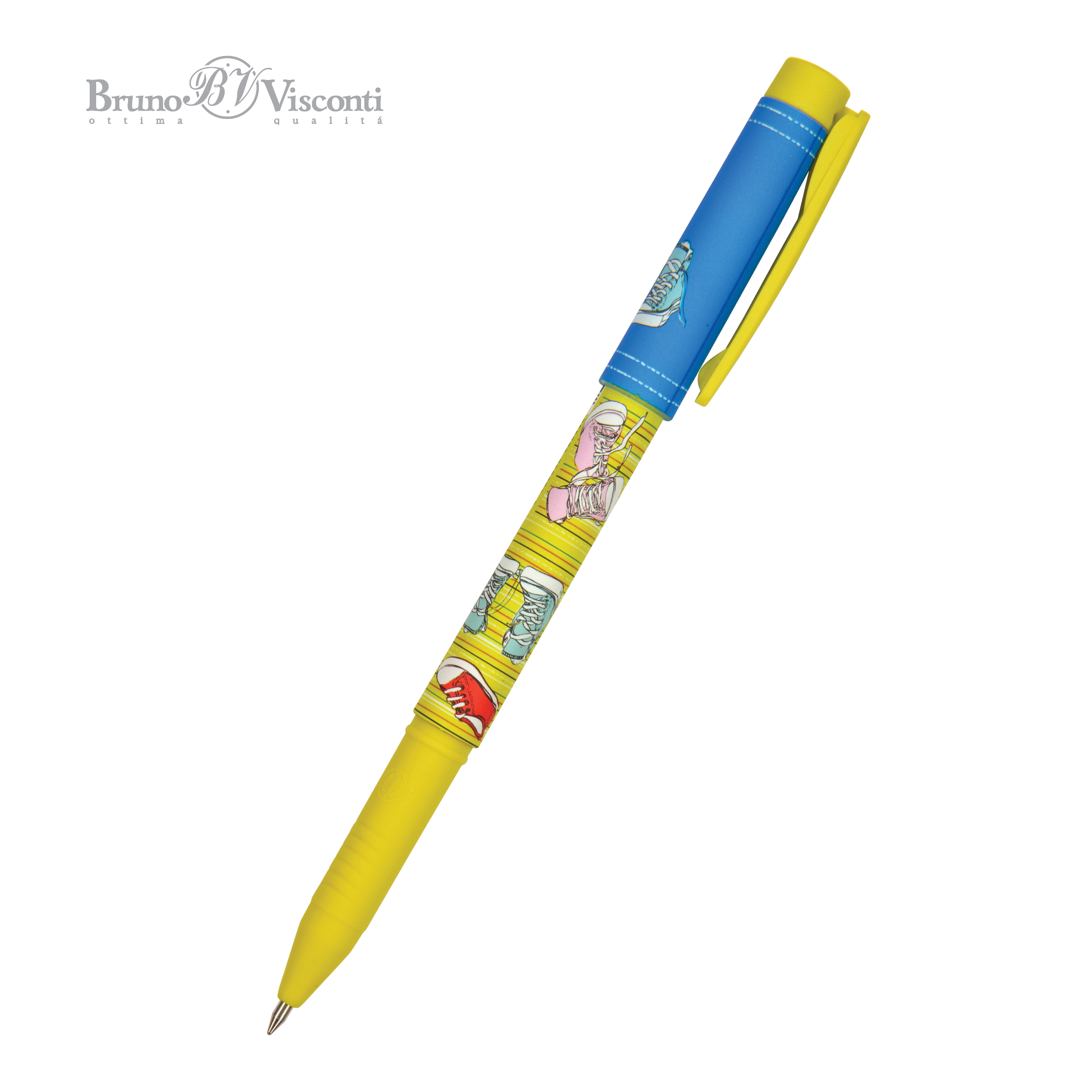 Ручка шариковая синяя BV FreshWrite Кедомания-1 0.7 принт