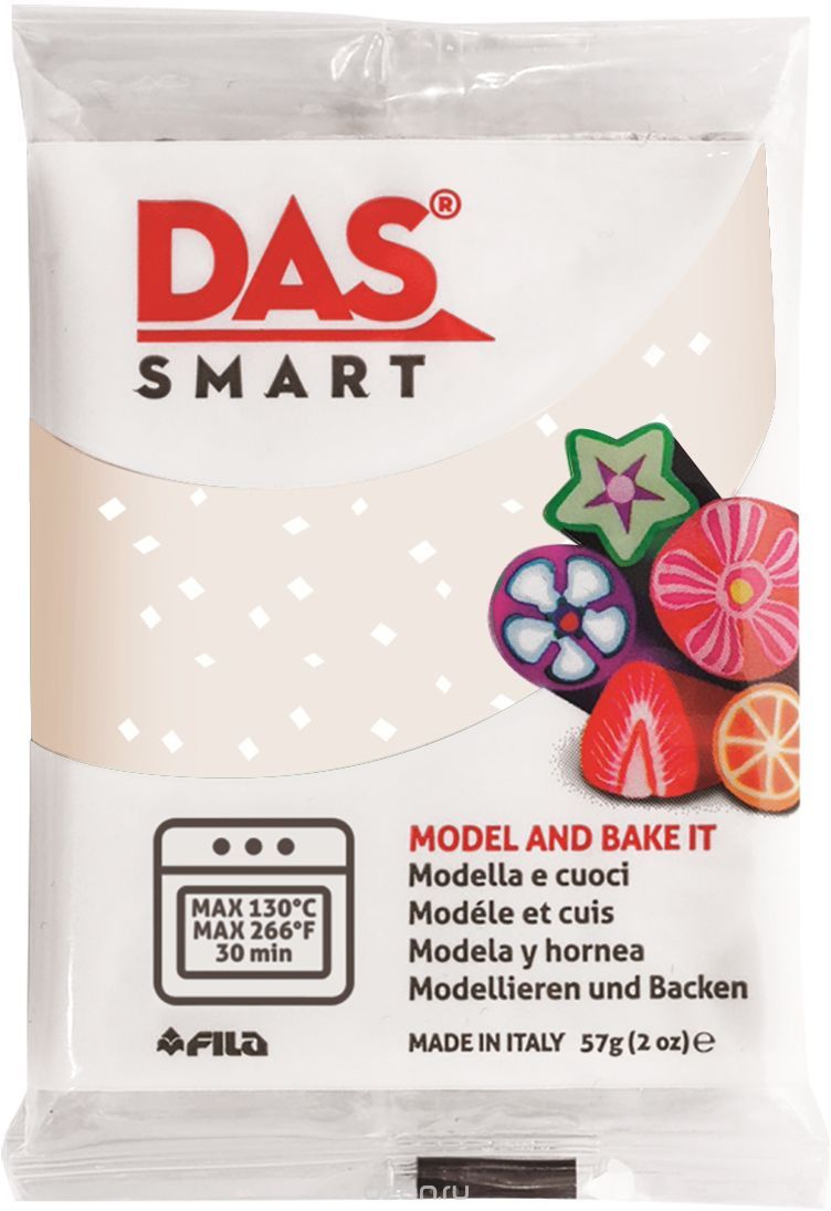 Паста для моделирования 57гр DAS SMART GLITTER белый