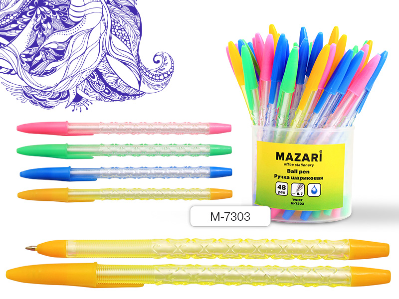 Ручка шариковая синяя Mazari Twist 0,7мм