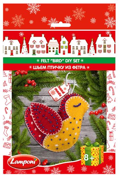 Творч Фетр Шьем птичку (фетр, нитки, бисер, игла)