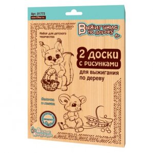 Творч Доска для выжигания 2 шт Белочка и мышка