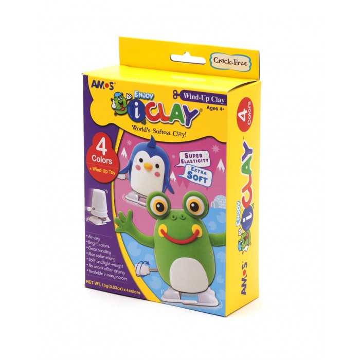 Творч Масса д/лепки 4цв Шагающие игрушки 15гр аксессуары