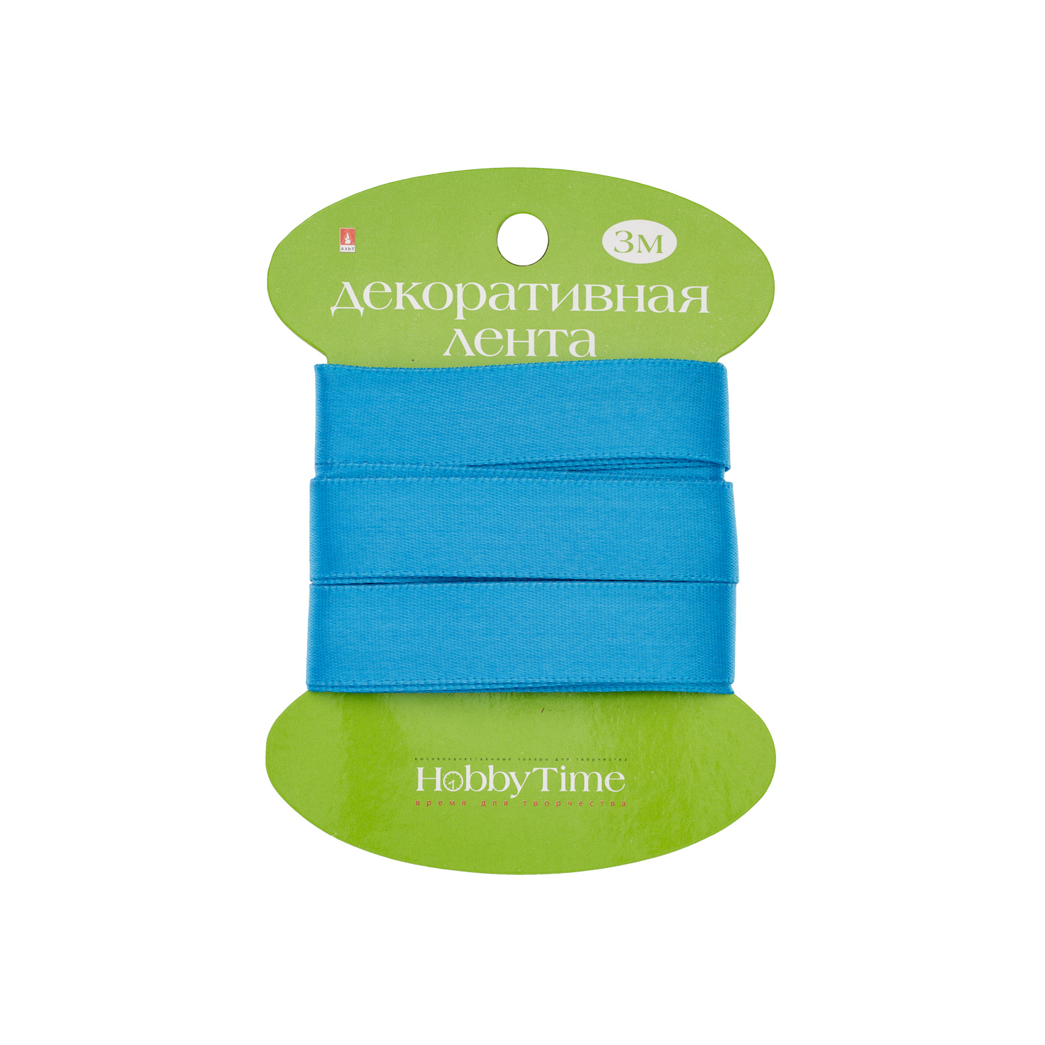 Творч Лента атлас 15мм*3м ярко-синяя