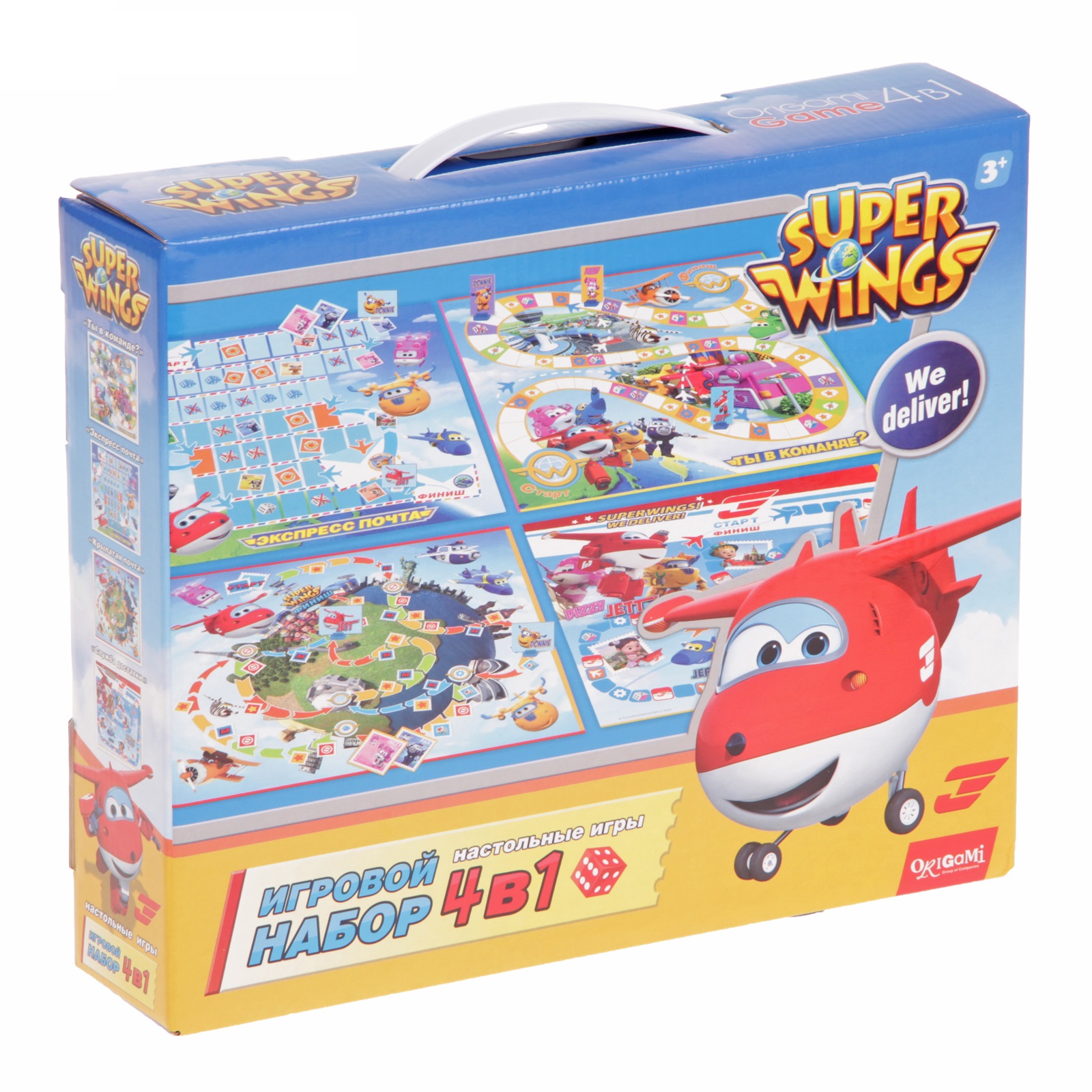 Игра Настольная SuperWings 4в1 Крылатая почта В команде Служба доставки.Экс