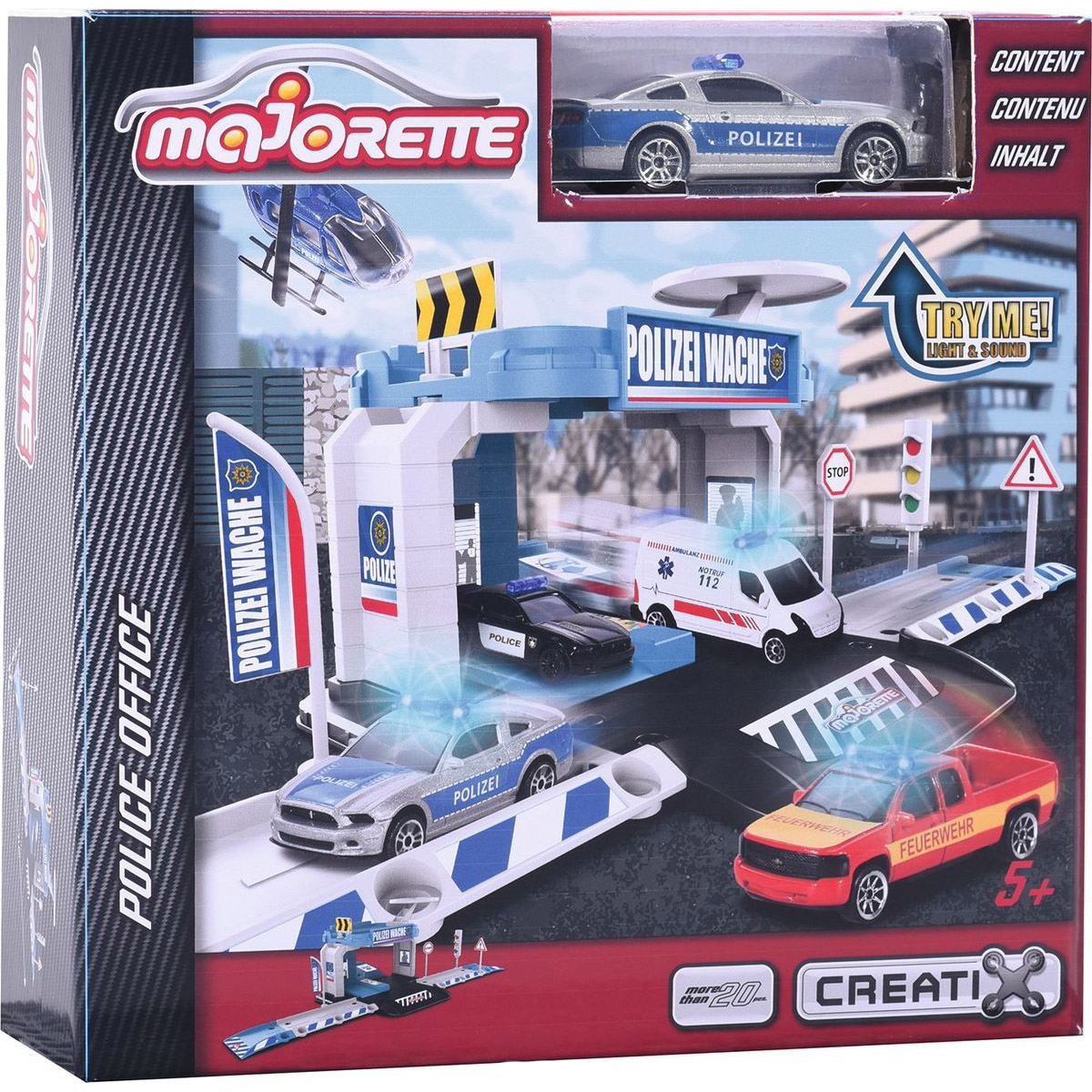 АКЦИЯ-20 Игр Набор Парковка базовая Creatix Полиция + 1 машинка