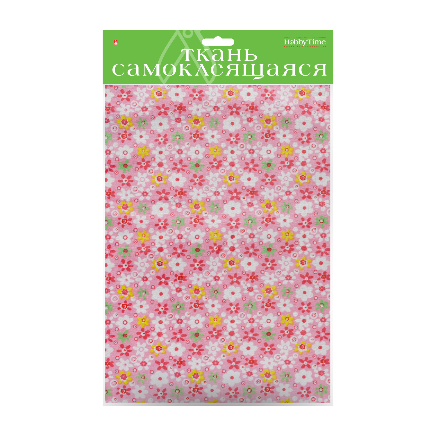Творч Ткань самокл А4 2л Цветочки-2