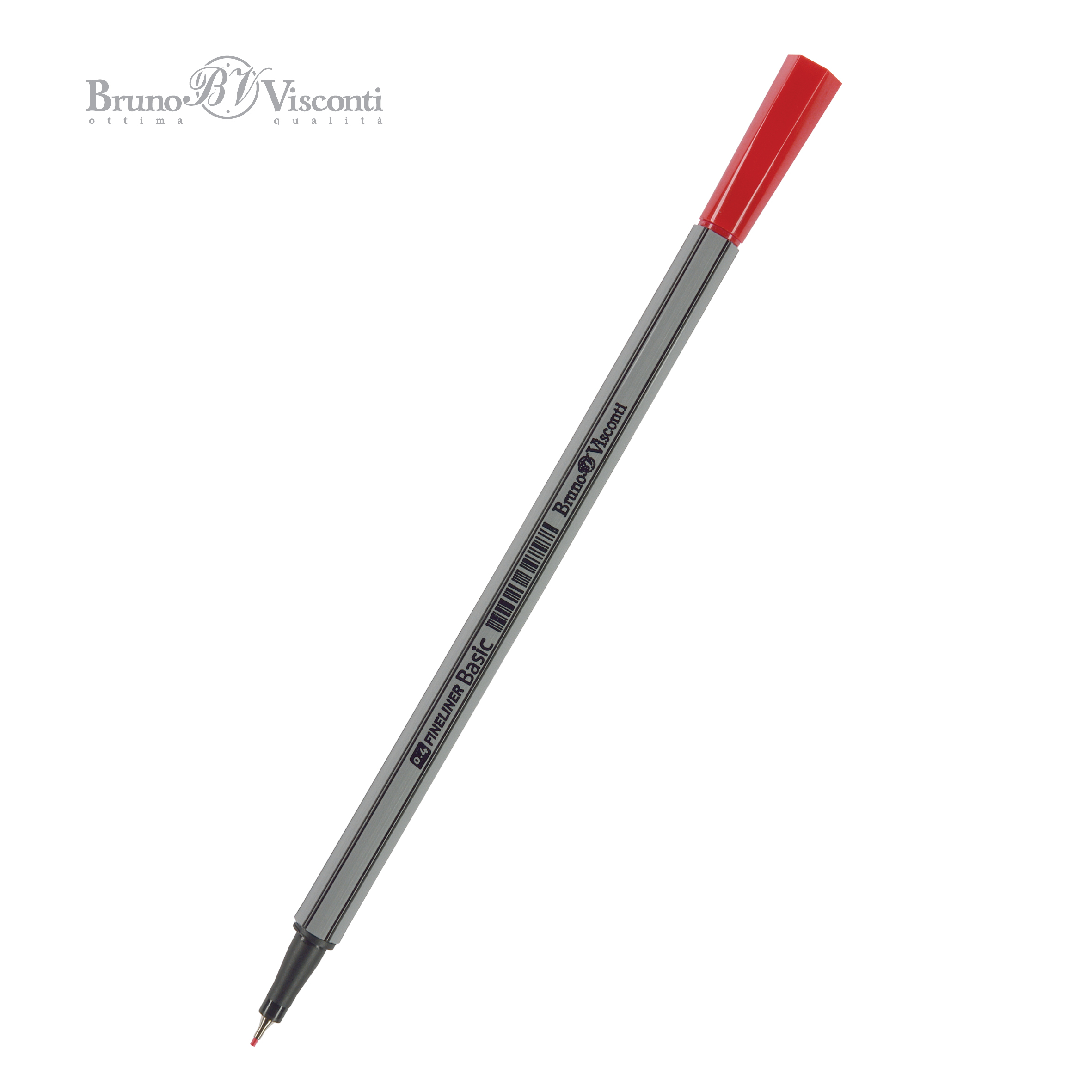 Ручка капиллярная красная BV Basic красная 0.4