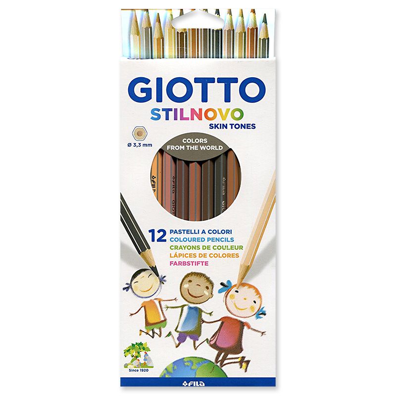 Карандаши цветные 12 цв Giotto Stilnovo Skin Tones оттенки натуральных