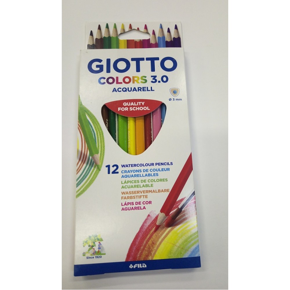 Карандаши цветные 12 цв акварел Giotto Colors 3.0 Acquarell треуг