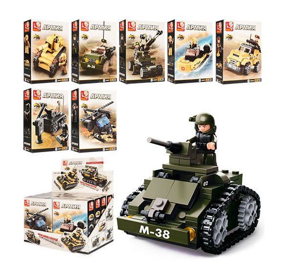 Конструктор Армия: Техника 8 видов 174дет