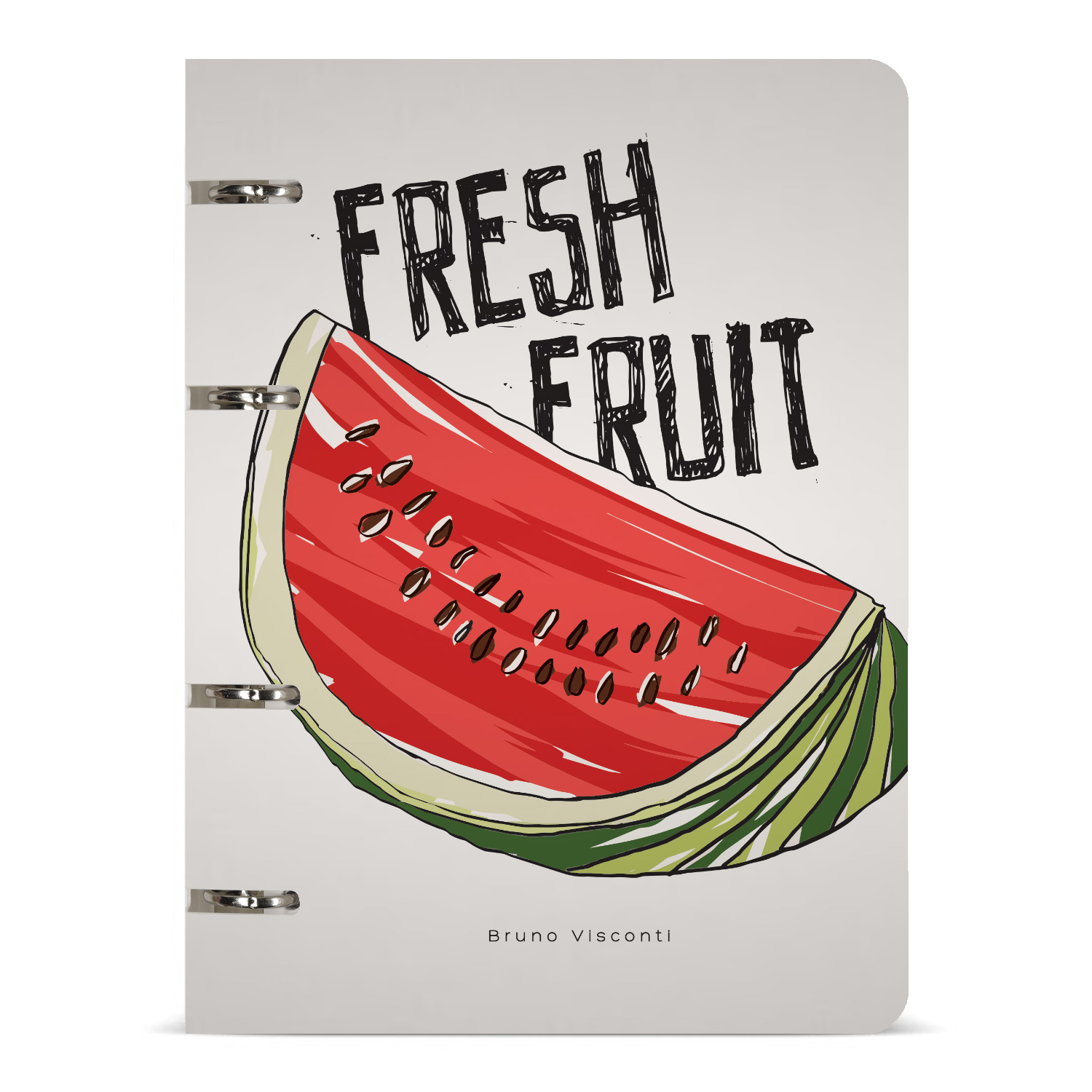 Тетрадь на кольцах пласт 80л BV Fresh & fruity