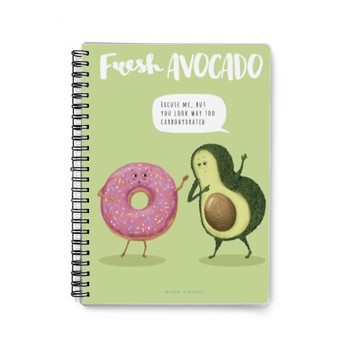 Тетрадь А5 60л точка спир BV Avocado Healthy