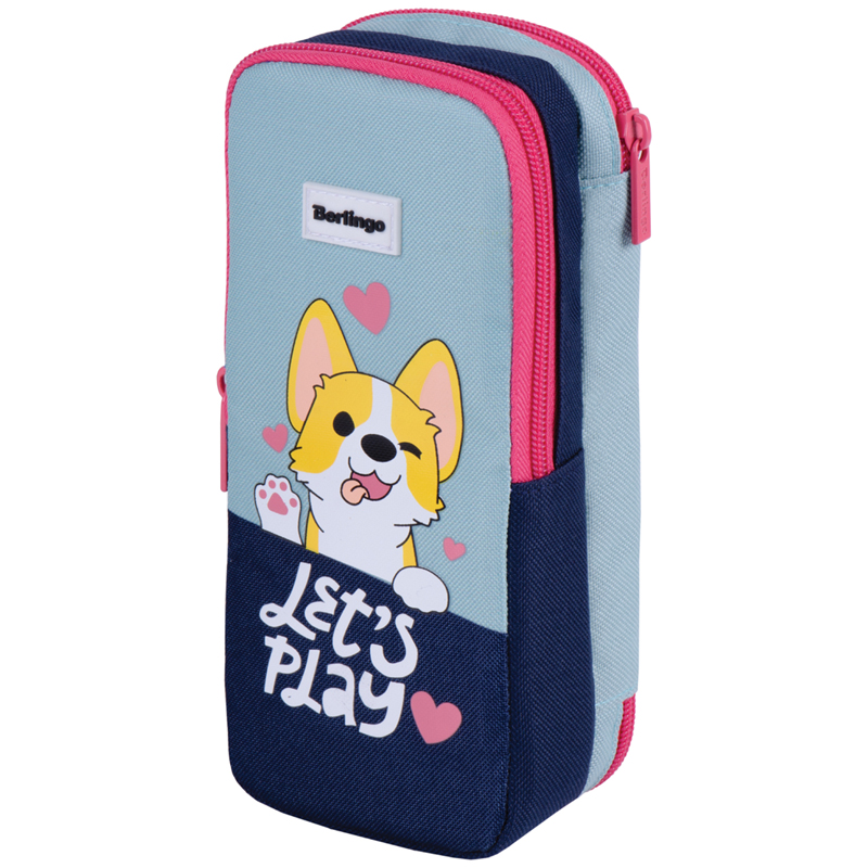 Пенал 2 отд пуст Berlingo Love dogs магнит