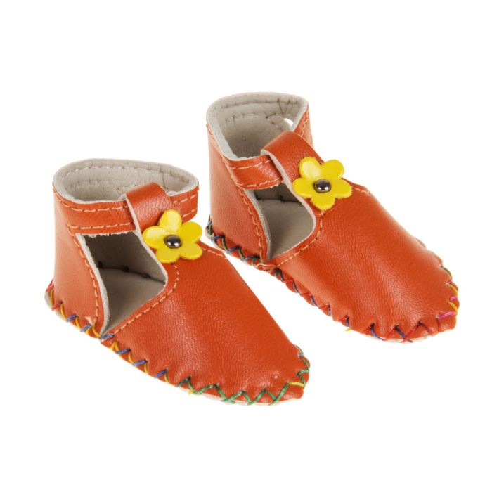 Творч Сандалии для куклы Цветочек 7,5см Оранжевый
