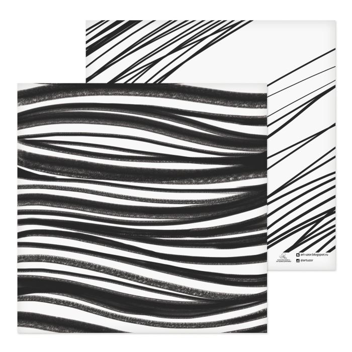 Творч Бумага д/скрап 30,5*30,5 Черная краска