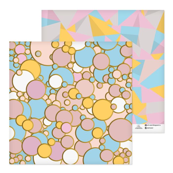 Творч Бумага д/скрап 30,5*30,5 Розовое золото