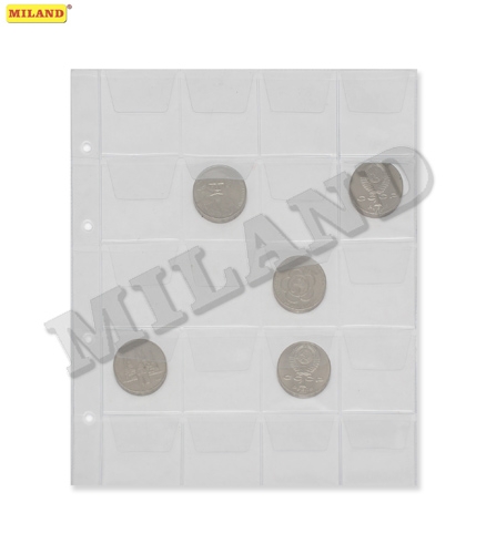 Лист д/монет Miland Basic (20 монет) 42*45мм