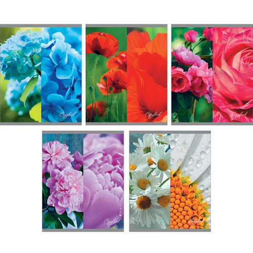 Тетрадь 96л кл Роскошные цветы