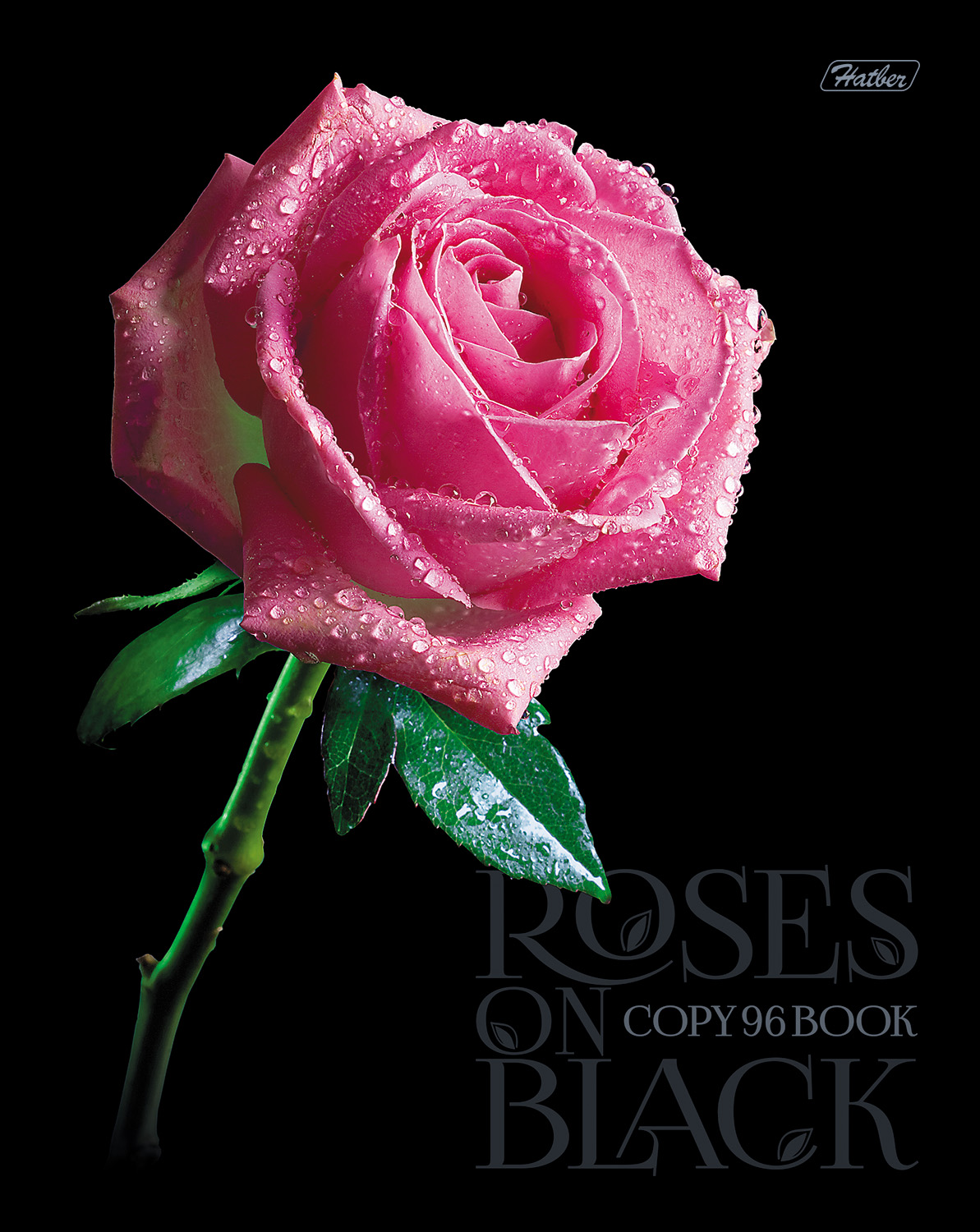 Тетрадь 96л кл Roses on black