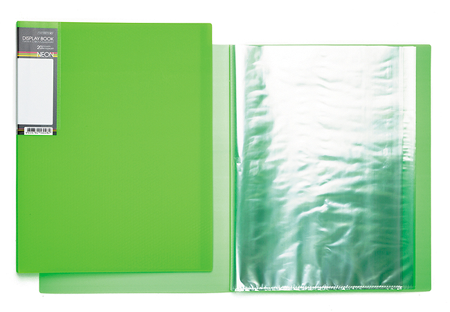 Папка-файл А4 20л Hatber Diamond Neon Зеленая