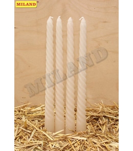 Сувенир Свечи аромат. Кокос 25см витая 25см белый поштучно