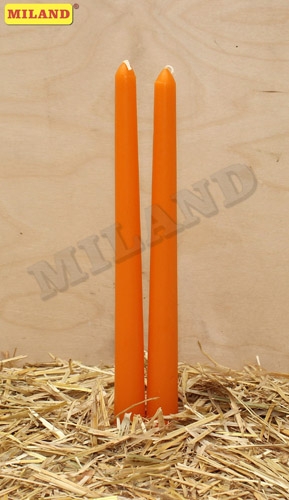 Сувенир Свечи 2шт Античная оранжевый 25см.