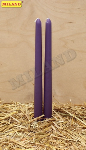 Сувенир Свечи 2шт Античная фиолетовый 25см.