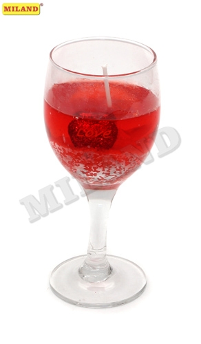 Сувенир Свеча аромат. Бокал гелевая Любовь