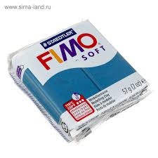 Творч Пластик запекаемый Fimo Soft 57гр синий калипсо